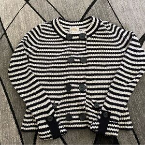 Talbots Black and White Knit Sweater